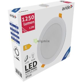   LED Beépíthető Kerek Mennyezeti Lámpa Műanyag 12W CW 6400K