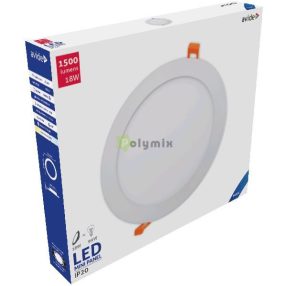 LED Beépíthető Kerek Mennyezeti Lámpa ALU 18W CW 6400K