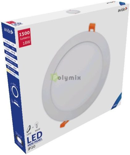 LED Beépíthető Kerek Mennyezeti Lámpa ALU 18W CW 6400K