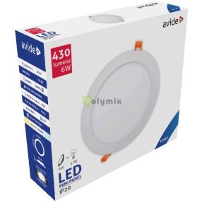 LED Beépíthető Kerek Mennyezeti Lámpa ALU 6W CW 6400K