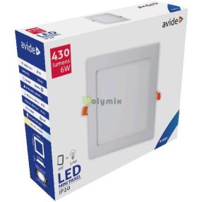   LED Beépíthető Négyzetes Mennyezeti Lámpa ALU 6W CW 6400K