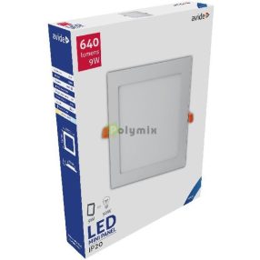   LED Beépíthető Négyzetes Mennyezeti Lámpa ALU 9W CW 6400K