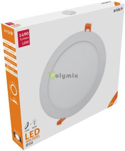 LED Beépíthető Kerek Mennyezeti Lámpa ALU 18W NW 4000K