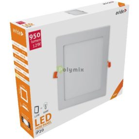   LED Beépíthető Négyzetes Mennyezeti Lámpa ALU 12W NW 4000K