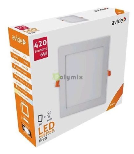 LED Beépíthető Négyzetes Mennyezeti Lámpa ALU 6W NW 4000K