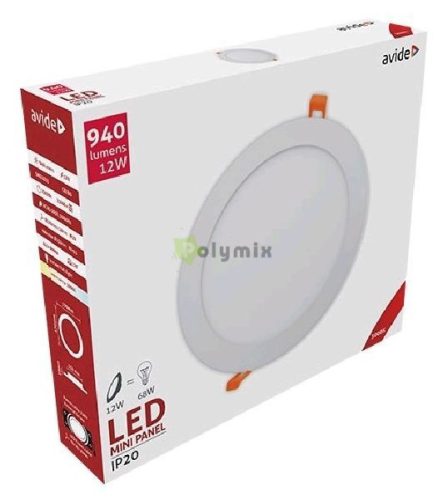 LED Beépíthető Kerek Mennyezeti Lámpa ALU 12W WW 3000K