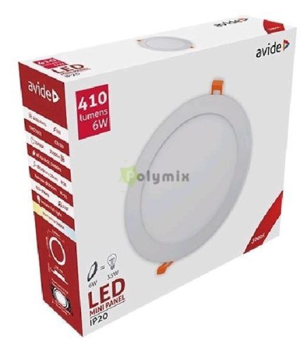 LED Beépíthető Kerek Mennyezeti Lámpa ALU 6W WW 3000K