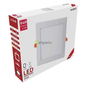   LED Beépíthető Négyzetes Mennyezeti Lámpa ALU 12W WW 3000K