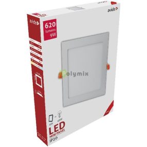   LED Beépíthető Négyzetes Mennyezeti Lámpa ALU 9W WW 3000K