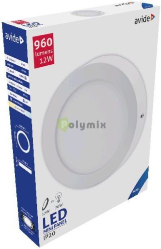 LED Falra Szerelhető Kerek Mennyezeti Lámpa ALU 12W CW 6400K