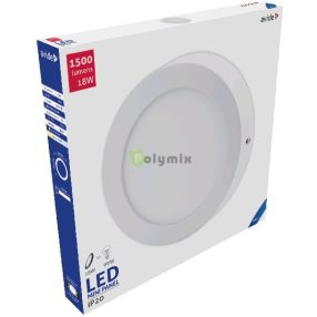  LED Falra Szerelhető Kerek Mennyezeti Lámpa ALU 18W CW 6400K