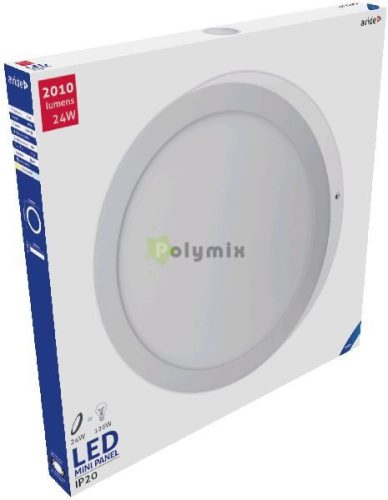 LED Falra Szerelhető Kerek Mennyezeti Lámpa ALU 24W CW 6400K