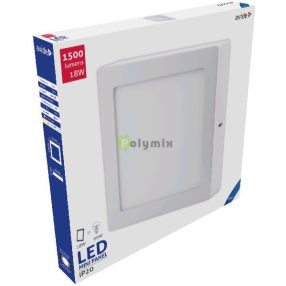   LED Falra Szerelhető Négyzetes Mennyezeti Lámpa ALU 18W CW 6400K