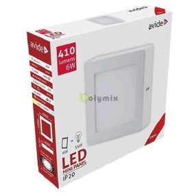   LED Falra Szerelhető Négyzetes Mennyezeti Lámpa ALU 6W WW 3000K
