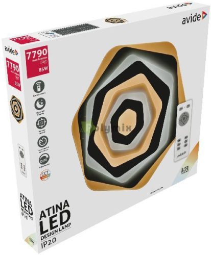 Design Mennyezeti Lámpa Atina 85W(42.5+42.5) RF Távirányítóval