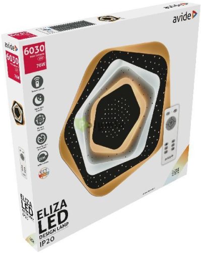 Design Mennyezeti Lámpa Eliza 76W(38+38) RF Távirányítóval