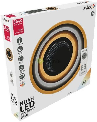 Design Mennyezeti Lámpa Noah 76W(38+38) RF Távirányítóval