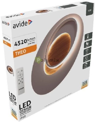 Design Mennyezeti Lámpa Theo 65W RF Távirányítóval