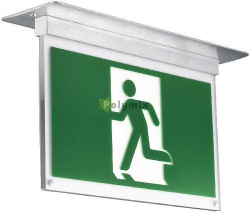 Exit Fény ALU beépíthető vízszintes jelekkel IP20