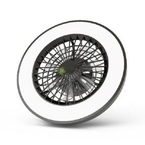   Mennyezeti lámpa ventilátorral Whitney fekete, 2x24W+15W motor, távirányítóval