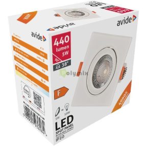 LED Beépíthető Spot 38° Négyzetes 5W NW 4000K