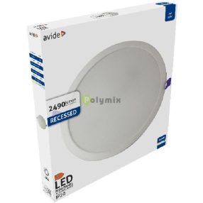   LED Beépíthető Kerek Mennyezeti Lámpa Műanyag 24W CW 6400K