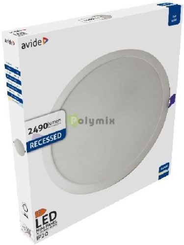LED Beépíthető Kerek Mennyezeti Lámpa Műanyag 24W CW 6400K