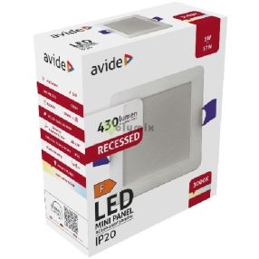   LED Beépíthető Négyzetes Mennyezeti Lámpa Műanyag 5W WW 3000K
