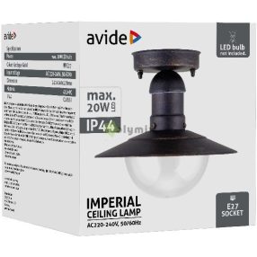 kültéri mennyezeti lámpa Imperial 1xE27 IP44 antik arany
