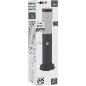 kültéri álló lámpa Boca 1xE27 PIR 450mm IP44 Antracit