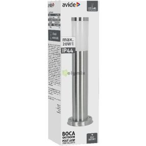 kültéri álló lámpa Boca 1xE27 450mm IP44 Szatén Nikkel