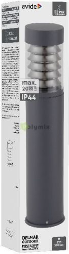 kültéri álló lámpa Delmar 1xE27 500mm IP44 Antracit