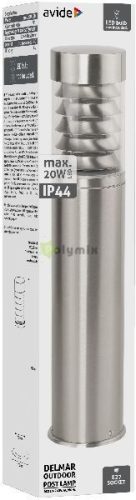 kültéri álló lámpa Delmar 1xE27 500mm IP44 Szatén Nikkel