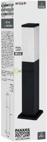 kültéri álló lámpa Panama 1xE27 500mm IP44 Fekete