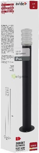 kültéri álló lámpa Sunset LED 1.5W WW 500mm IP44 Fekete