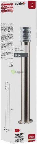 kültéri álló lámpa Sunset LED 1.5W WW 500mm IP44 Szatén Nikkel