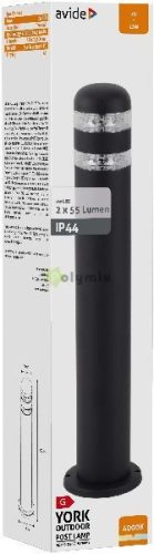 kültéri álló lámpa York LED 2W NW 500mm IP44 Fekete