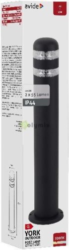 kültéri álló lámpa York LED 2W WW 500mm IP44 Fekete