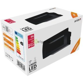   kültéri lépcső lámpa beépíthető Lagos LED 3W NW IP54 14cm