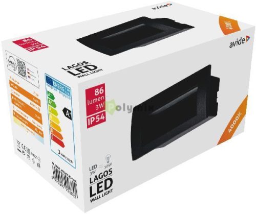kültéri lépcső lámpa beépíthető Lagos LED 3W NW IP54 14cm