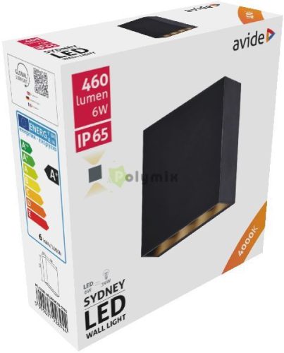 kültéri fali lámpa Sydney 2 irányú LED 6W NW IP65 13cm