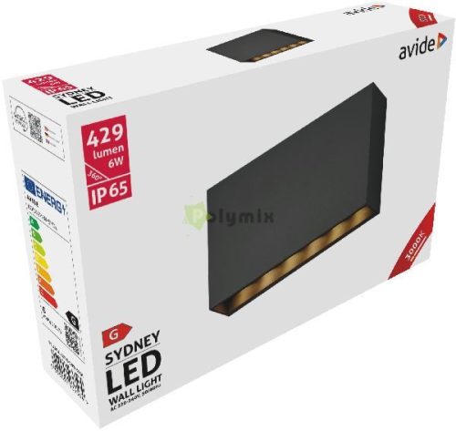 kültéri fali lámpa Sydney LED 6W WW IP65 20cm