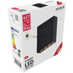 kültéri fali lámpa Sydney 2 irányú LED 6W WW IP65 13cm