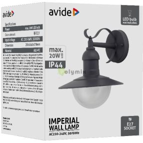 kültéri fali lámpa Imperial 1xE27 IP44 Antracit