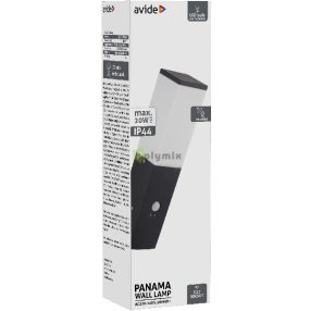 kültéri fali lámpa Panama 1xE27 PIR IP44 Fekete
