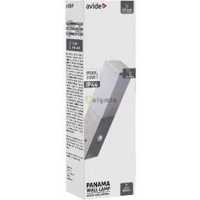 kültéri fali lámpa Panama 1xE27 PIR IP44 Szatén Nikkel