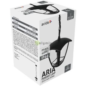 Kültéri Függeszték Lámpa Aria 105cm 1xE27 Fekete IP44