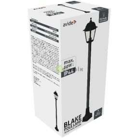Kültéri Álló Lámpa Blake 1xE27 120cm Fekete IP44