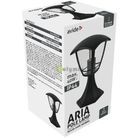 Kültéri Álló Lámpa Aria 29cm 1xE27 Fekete IP44