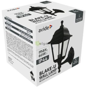 Kültéri Fali Lámpa Blake-U 1xE27 Fekete IP44